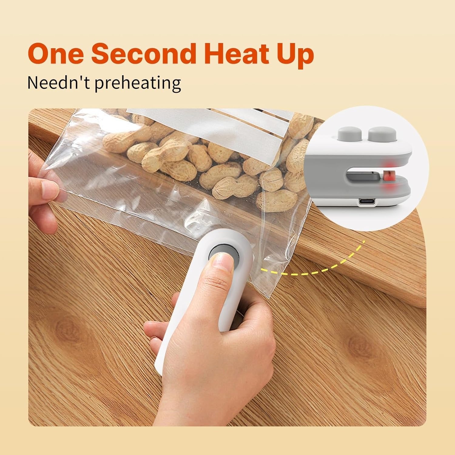 Portable Mini Sealing Machine – Quick Seal for Snacks & Food Bags