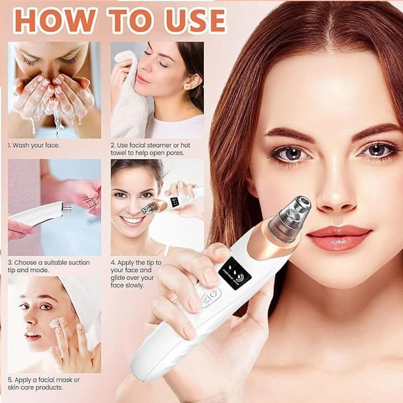 Blackhead Remover Vacuum – Deep Pore Cleaner & Acne Suction Tool for Clear Skin