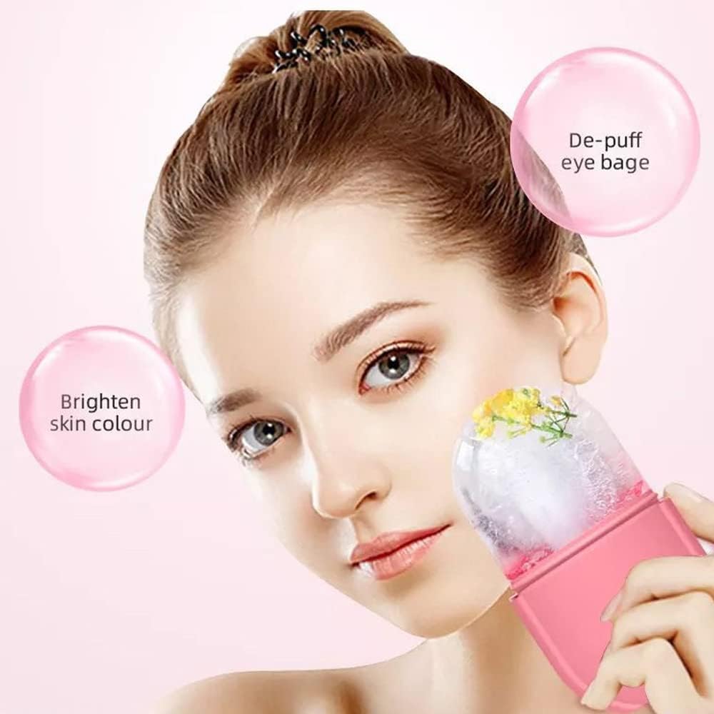 Facial Ice Roller – Skin Tightening, Puffiness & Dark Circles Remover | Cooling Face Massager